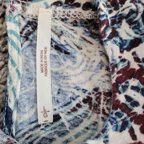 EC FREE PEOPLE NOUVEAU TULIP FRONT BOHO TOP SZ. L - Picture 8 of 8